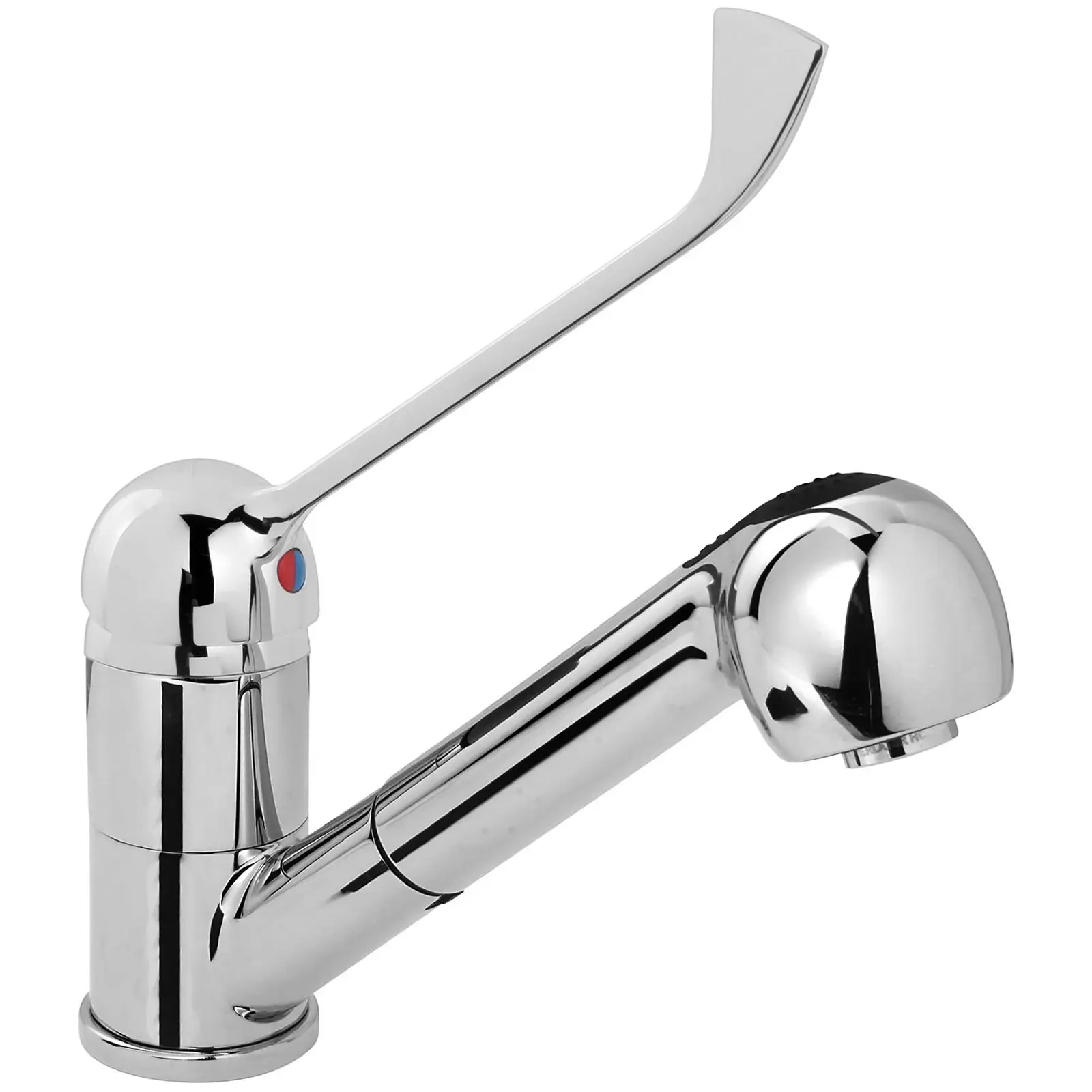 Kitchen Sink Mixer Tap - integrated hose - water tap 215 mm - chrome-plated brass