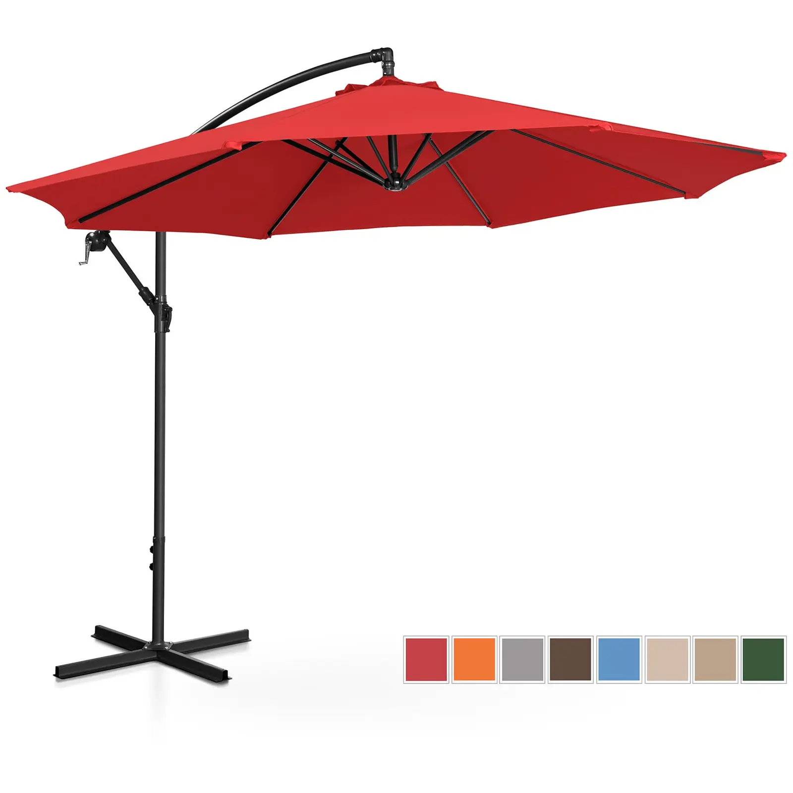 Factory second Garden umbrella - red - round - Ø 300 cm - tiltable