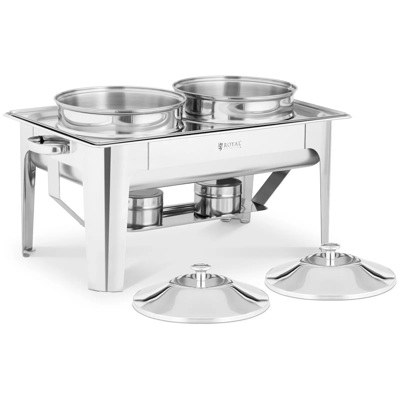 Chafing Dish - 2 x GN 1/2 - 2 x 4,5 L - 2 brenselbeholdere - Royal Catering