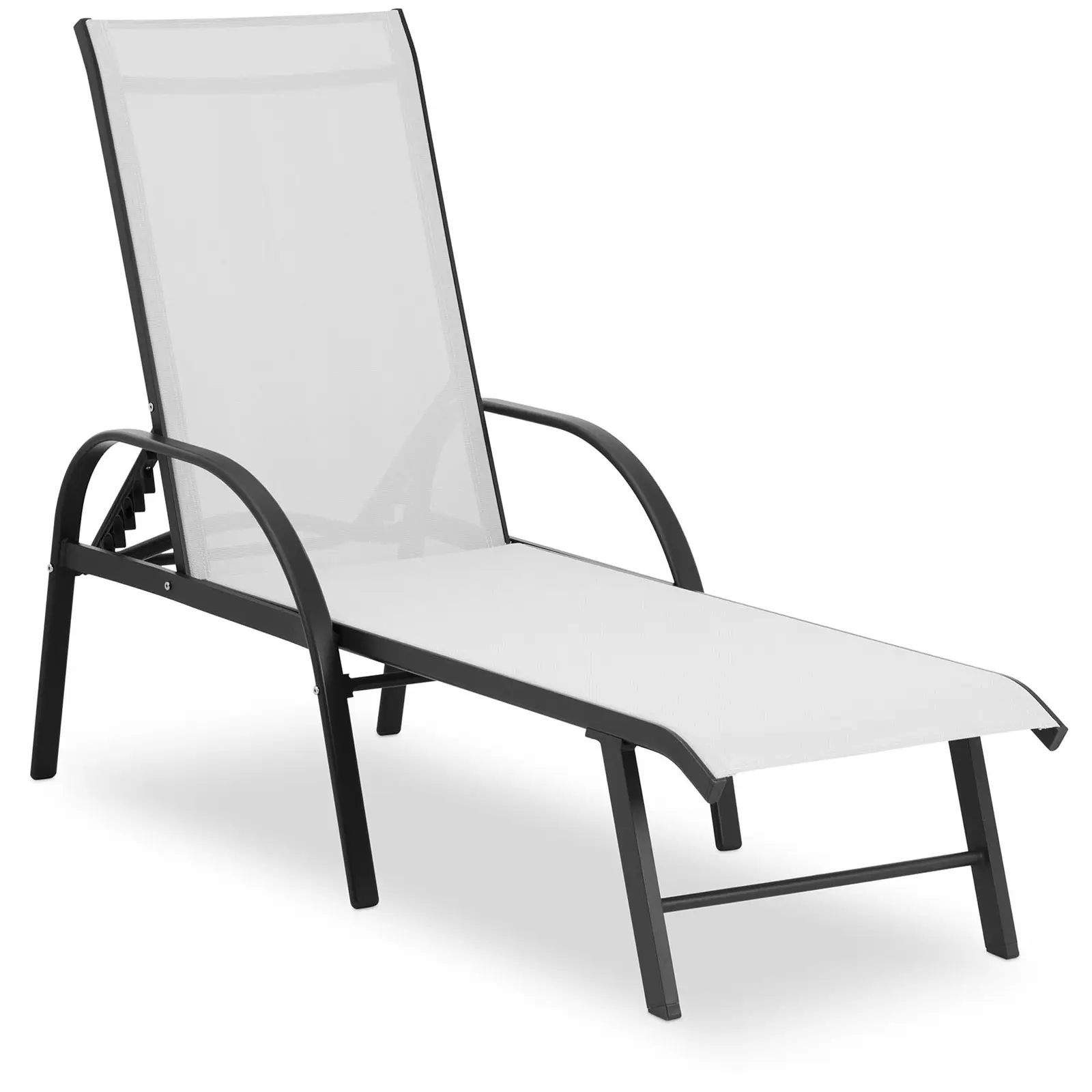 Sunbed - light grey - aluminium frame - adjustable backrest