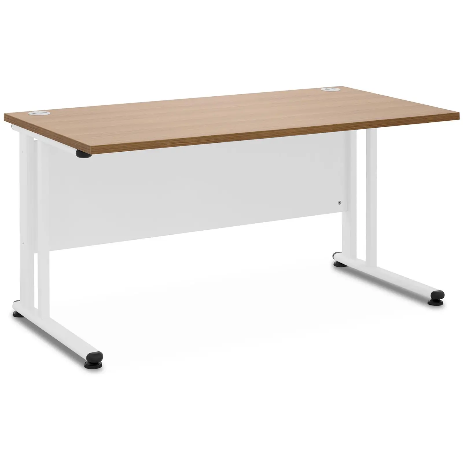skrivebord – 140 x 73 cm – brun/hvit