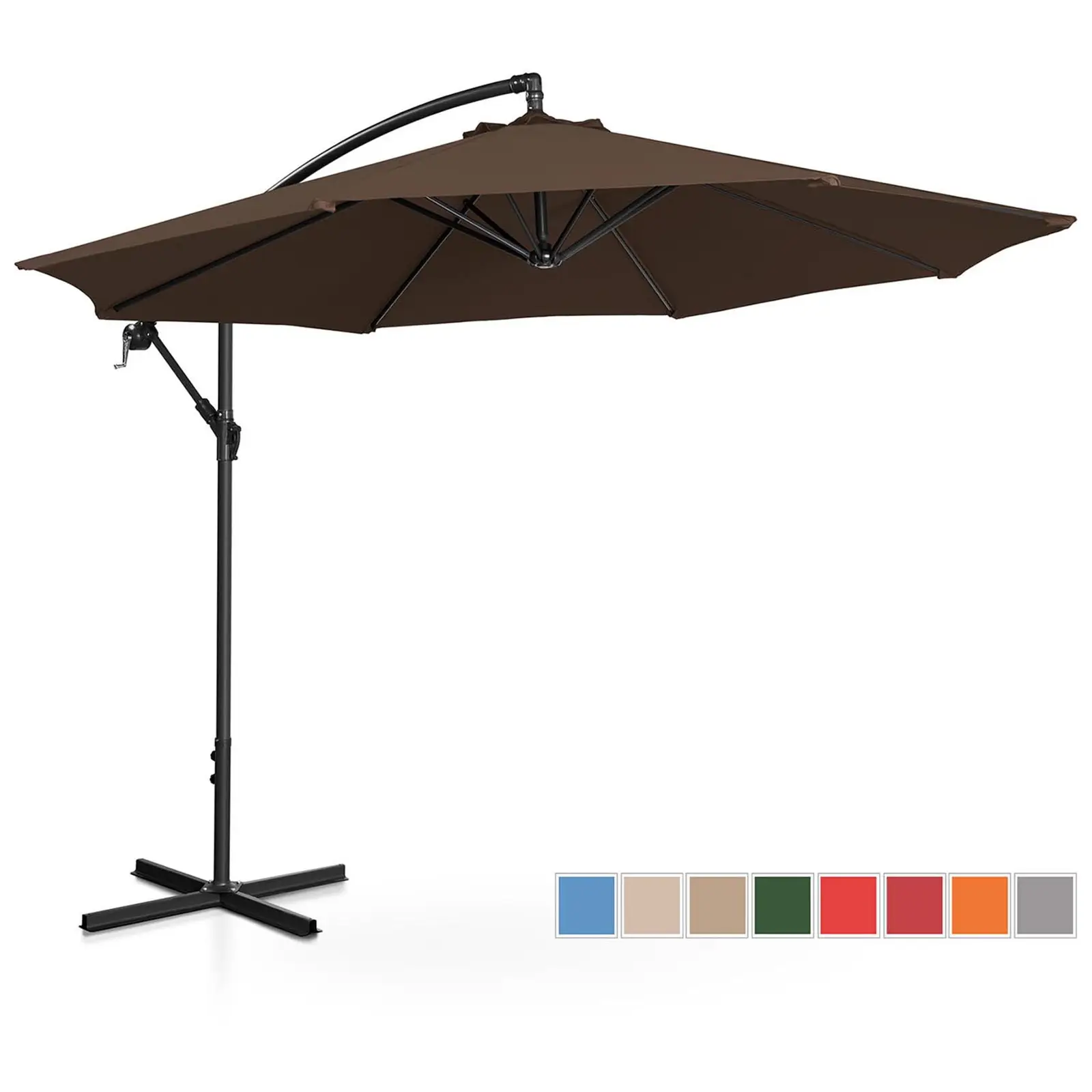 Garden umbrella - brown - round - Ø 300 cm - tiltable