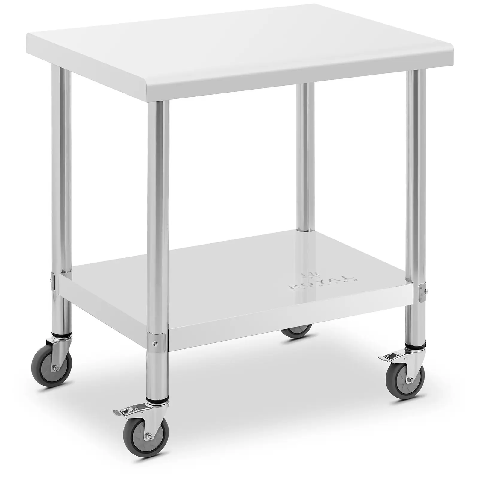 Wheeled work bench - 60 x 80 cm - 135 kg load capacity - Royal Catering