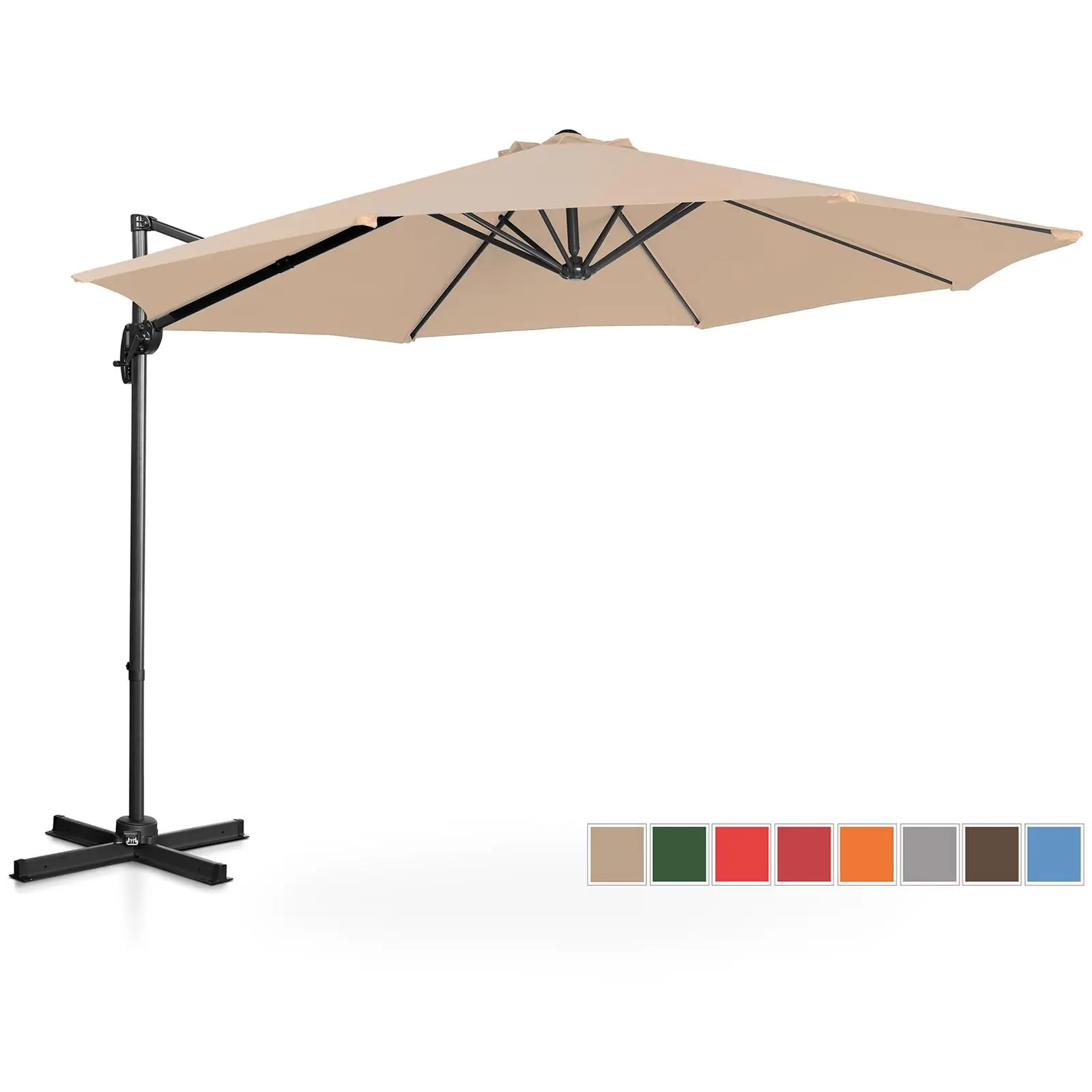 Factory second Garden umbrella - Cream - Round - Ø 300 cm - Tiltable and rotatable