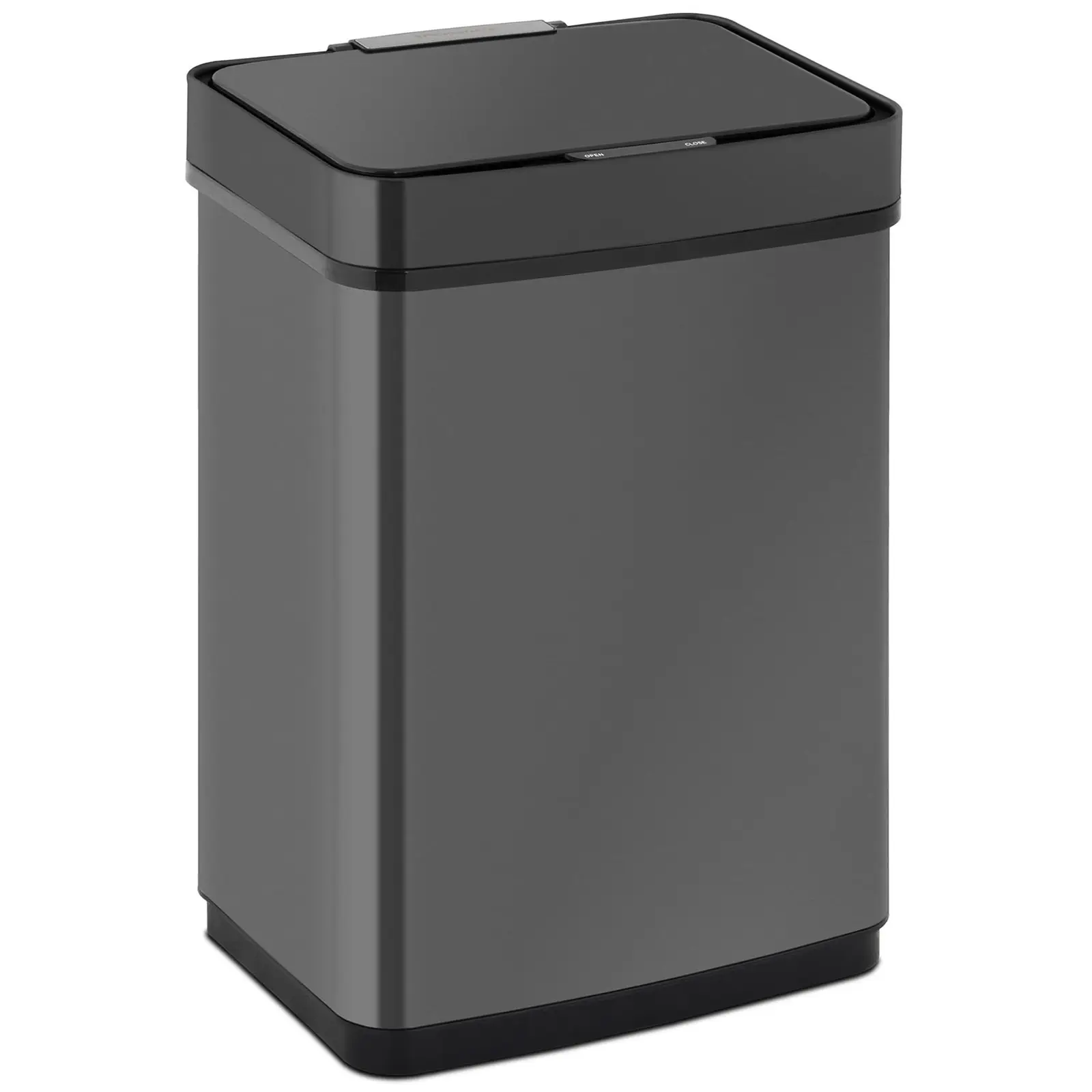 B-WARE Bezkontaktný odpadkový kôš - 50 l - čierny - štvorcový