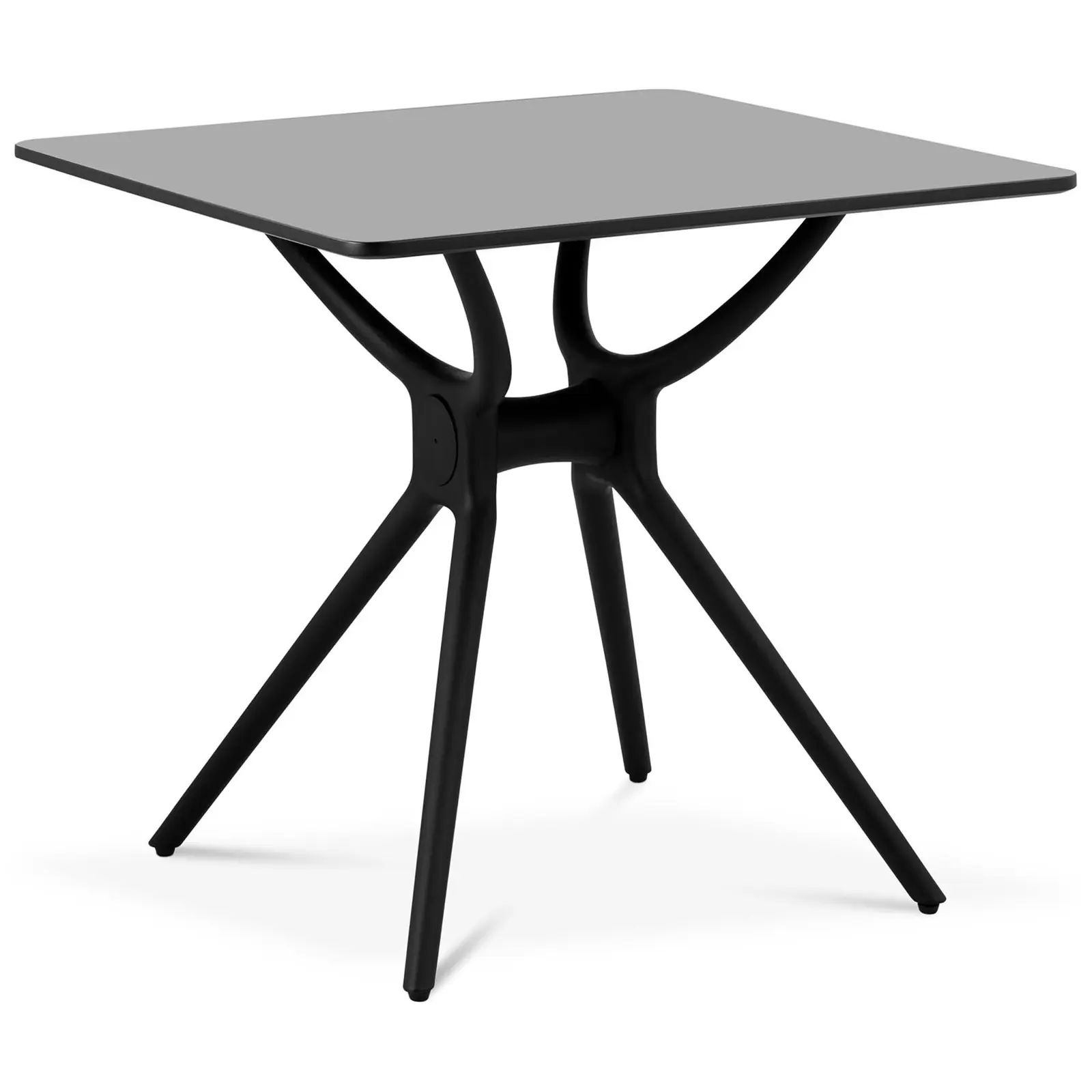 Stôl - štvorcový - 80 x 80 cm - čierny