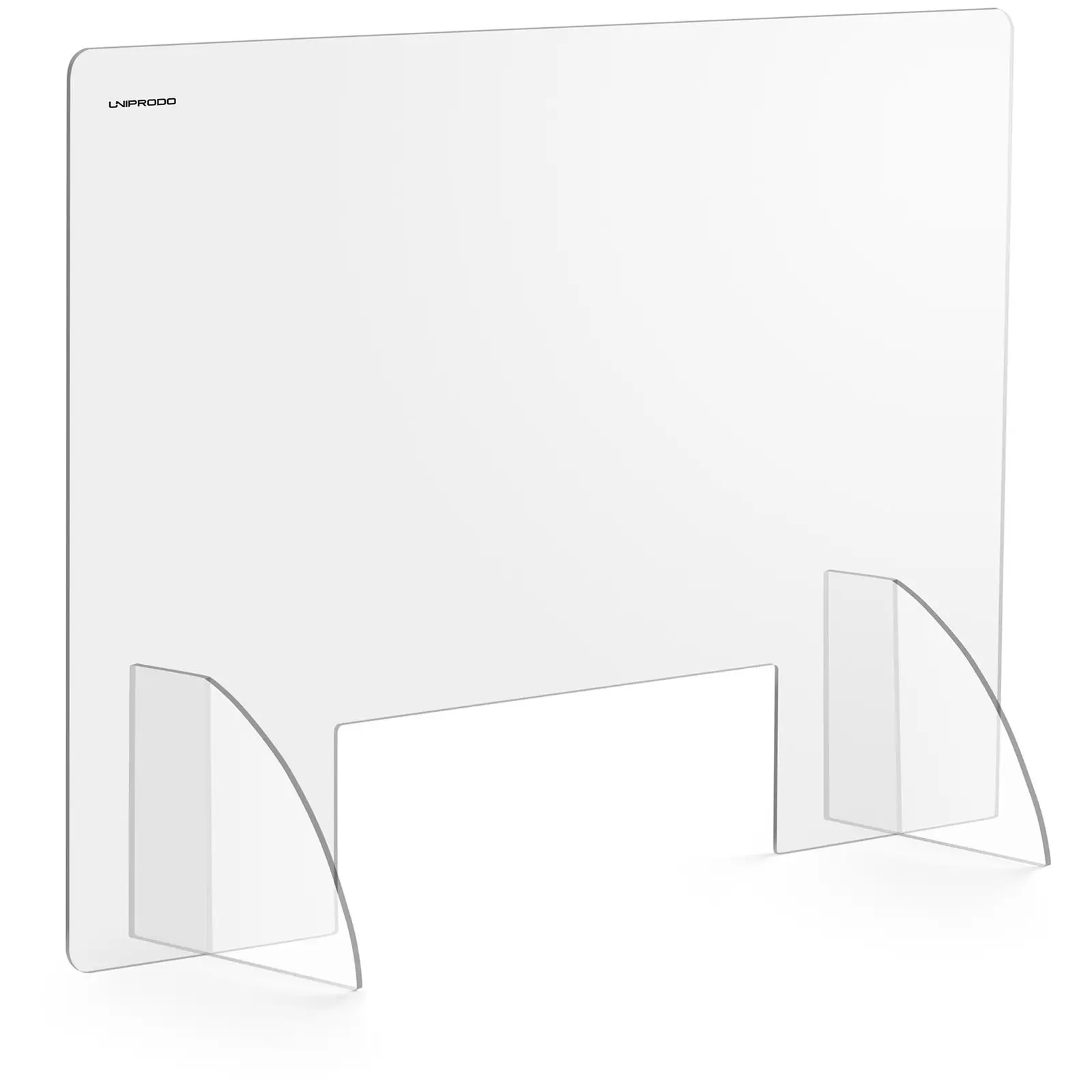 Ochranná prepážka - 95 x 65 cm - akrylátové sklo - výdajové okienko 45 x 15 cm
