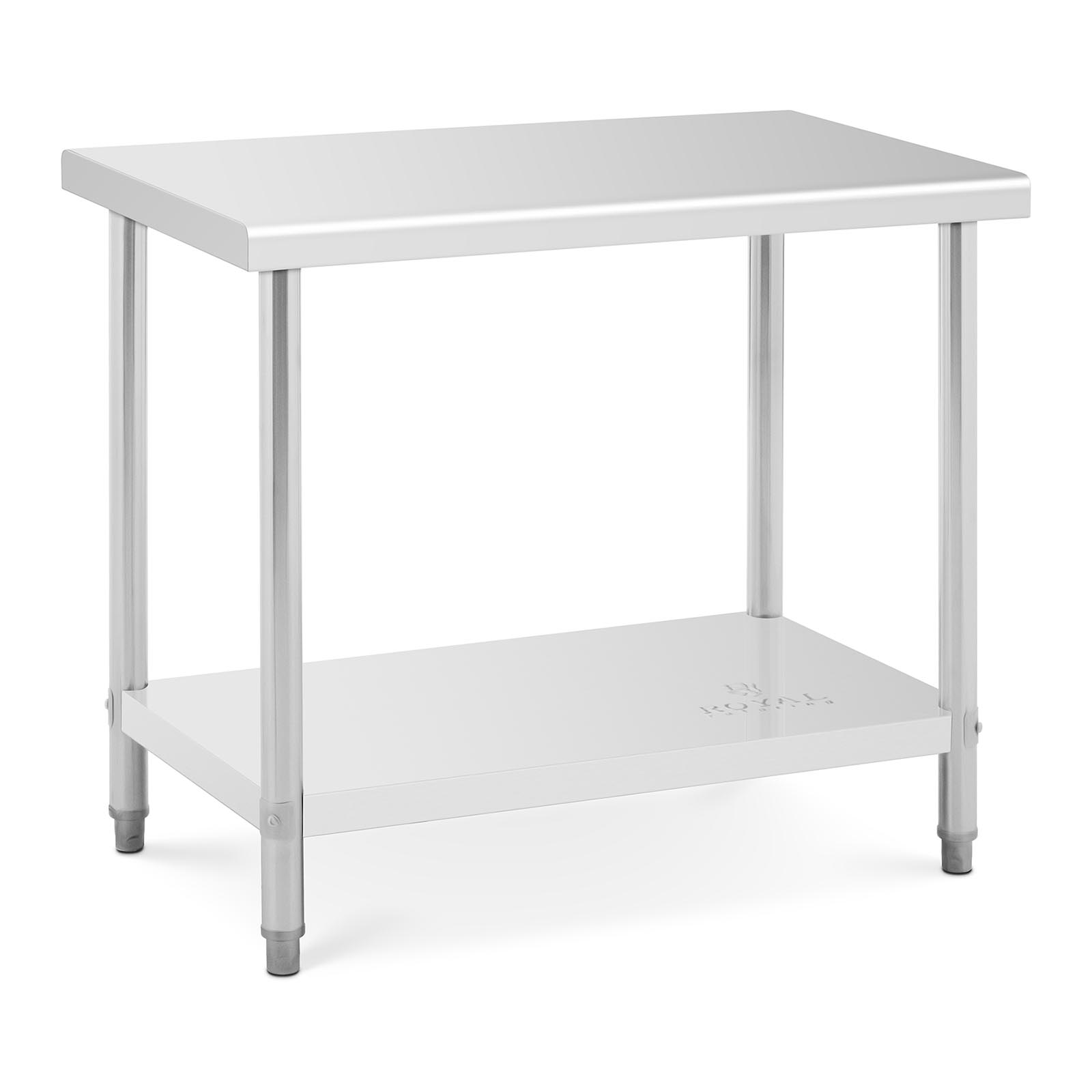 Nerezový pracovný stôl - 100 x 60 cm - nosnosť 90 kg