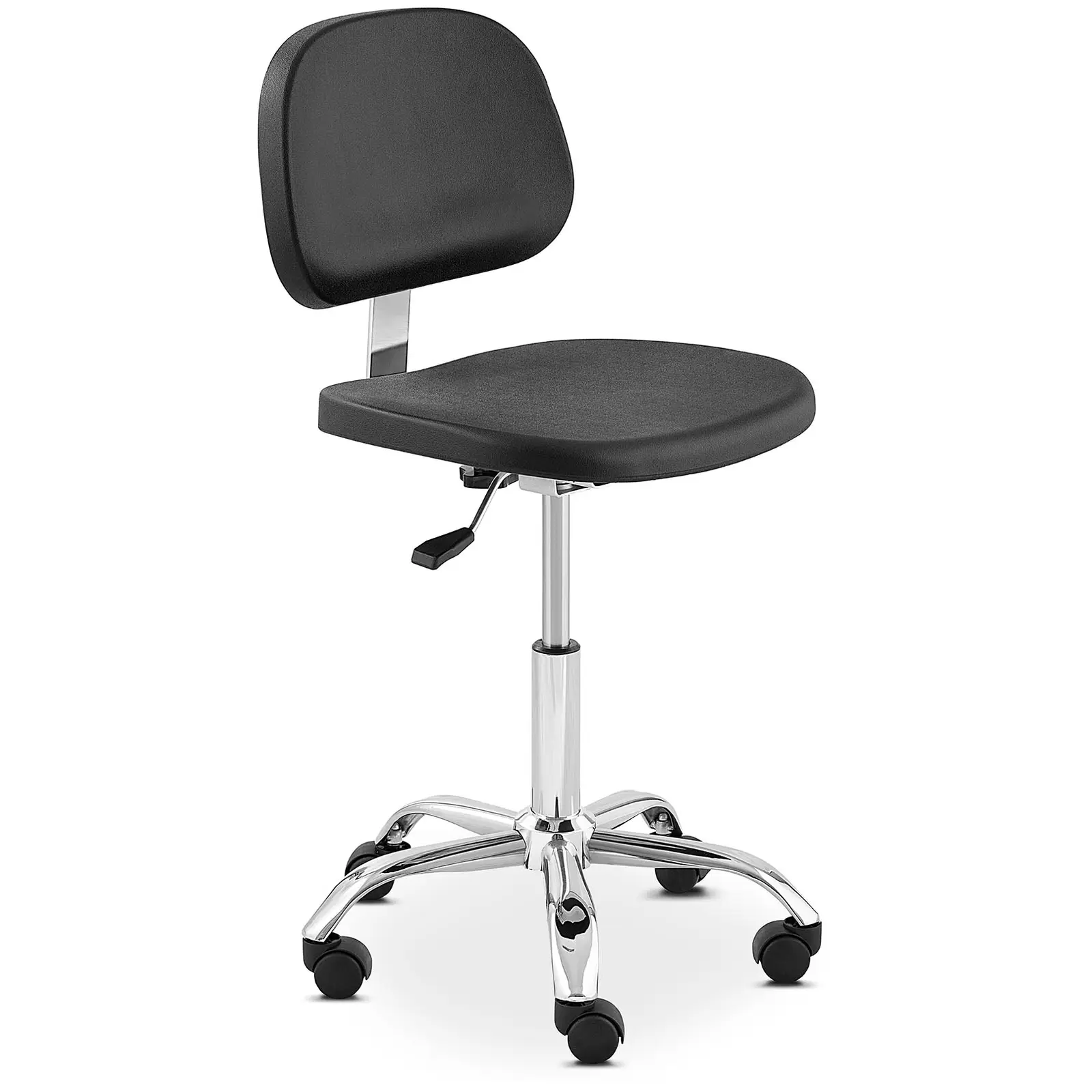 Produtos recondicionados Cadeira de trabalho - 120 kg - em preto, elementos cromados - altura 450 - 585 mm