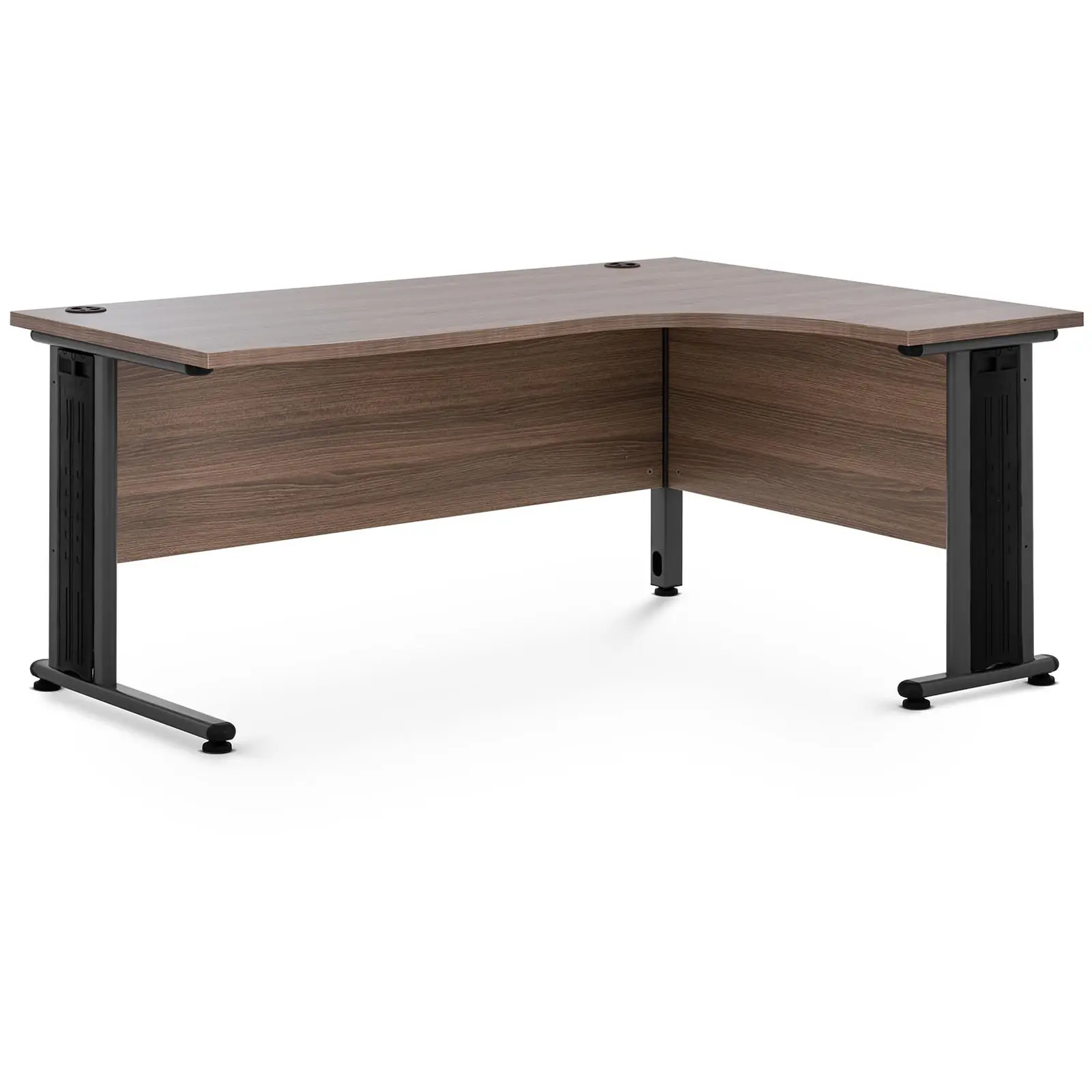 Rohový písací stôl - 160 x 120 cm - hnedý
