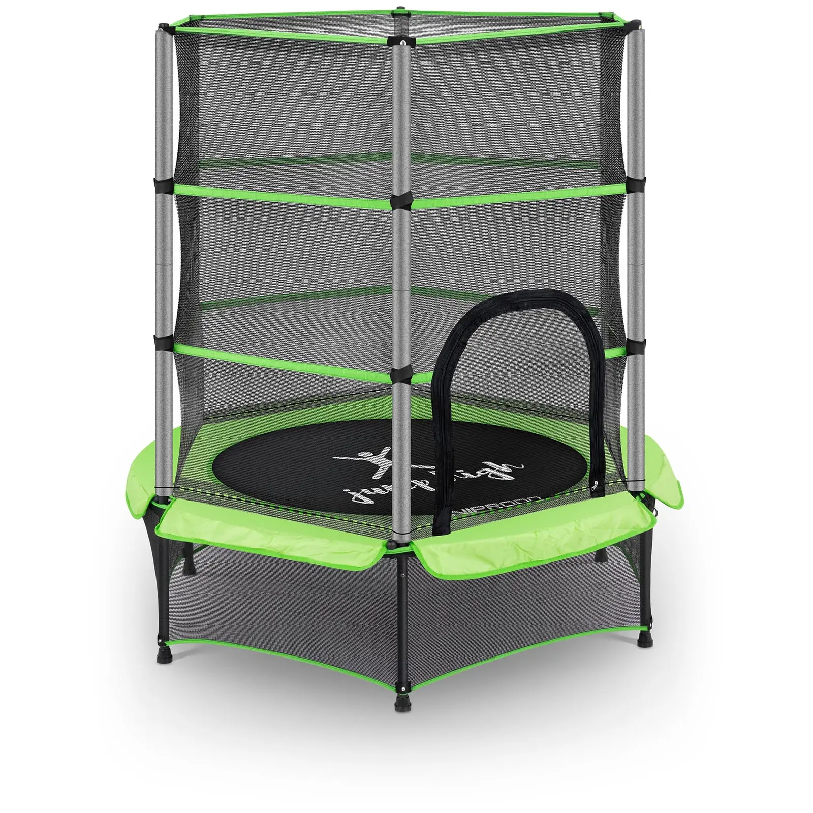 Trampoline for barn med sikkerhetsnett - 140 cm - 50 kg - grønn