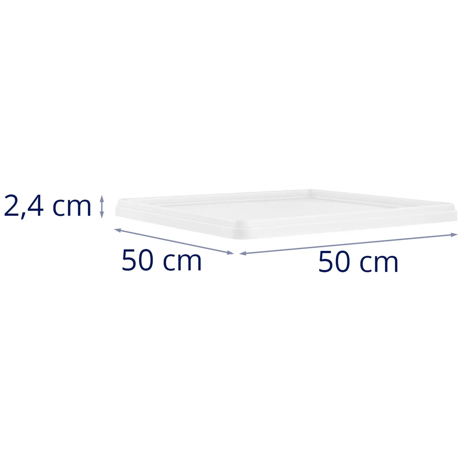 Coperchio per cestello Camrack - 50 x 50 x 2.4 cm - Bianco