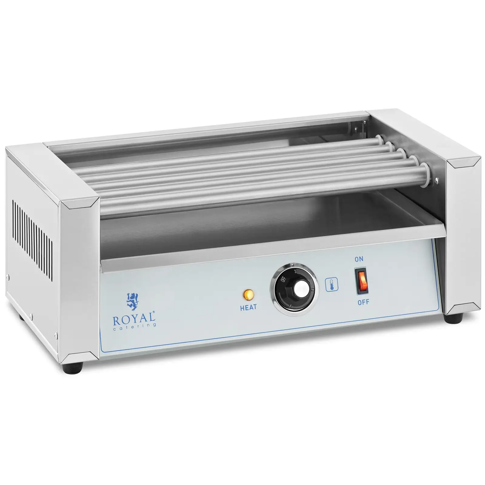 Hot Dog Grill - 5 rollers - Royal Catering - stainless steel