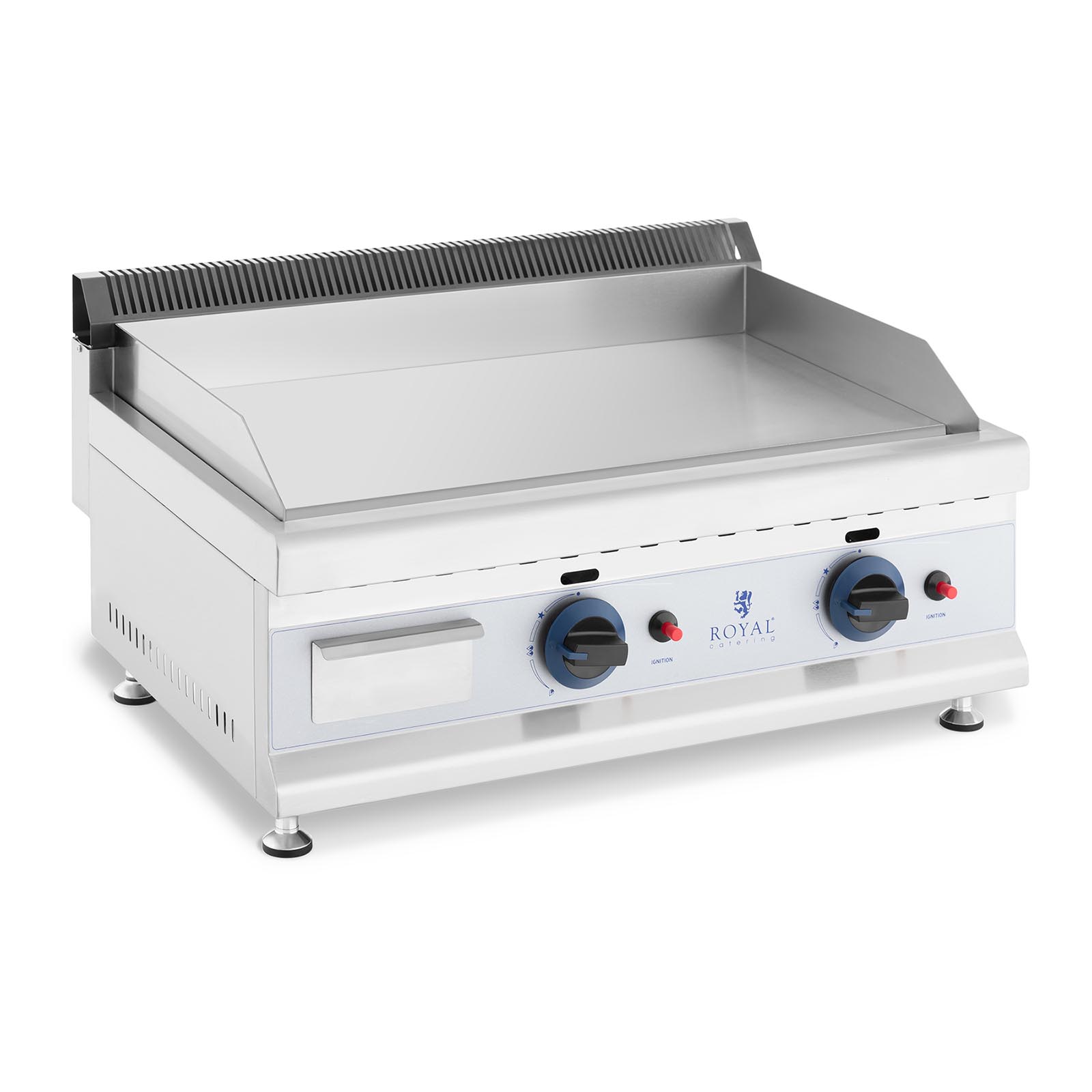 Gas Griddle - 60 x 40 cm - smooth - 2 x 3,100 W - natural gas - 20 mbar