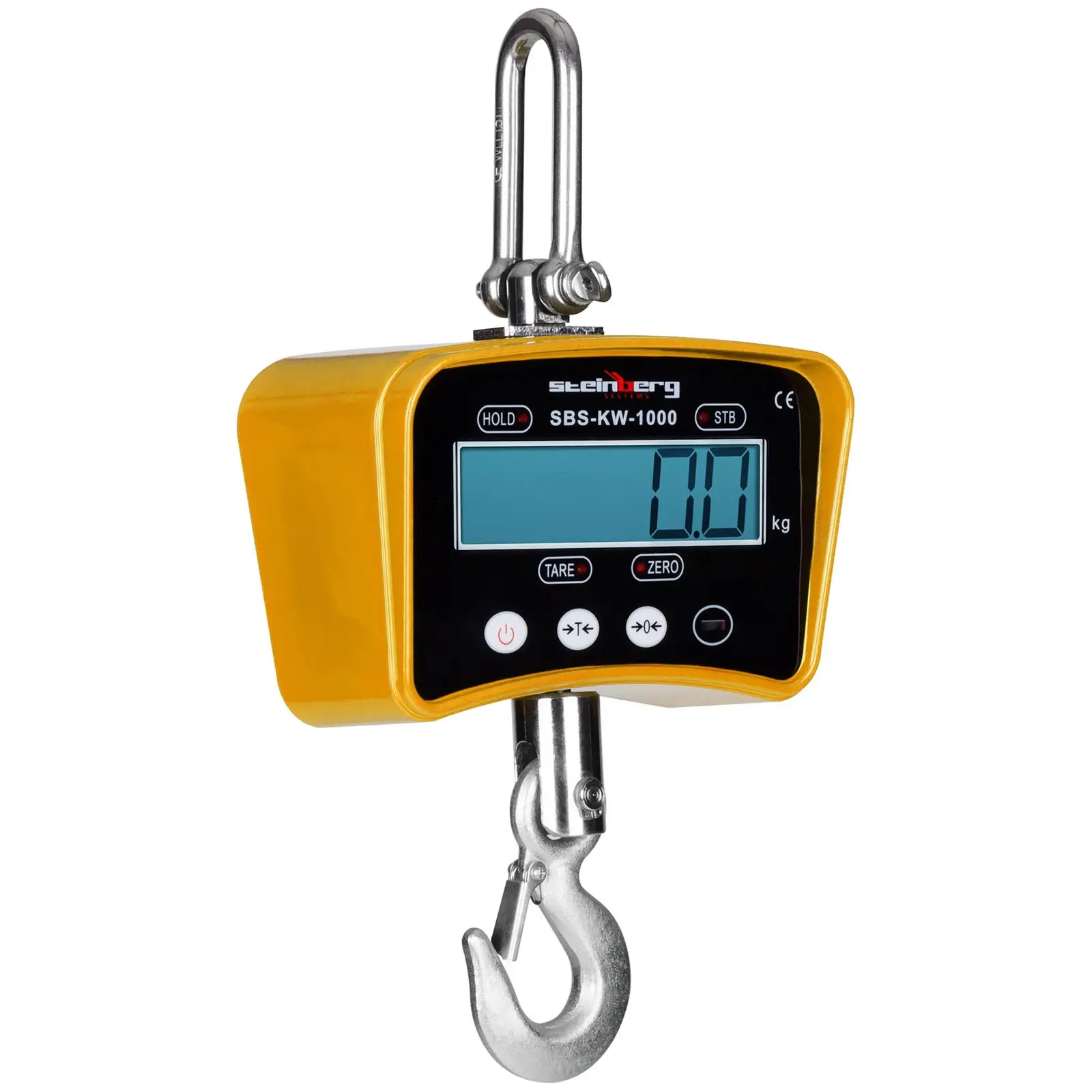 Žeriavová váha - 1000 kg/0,2 kg - LCD - žltá