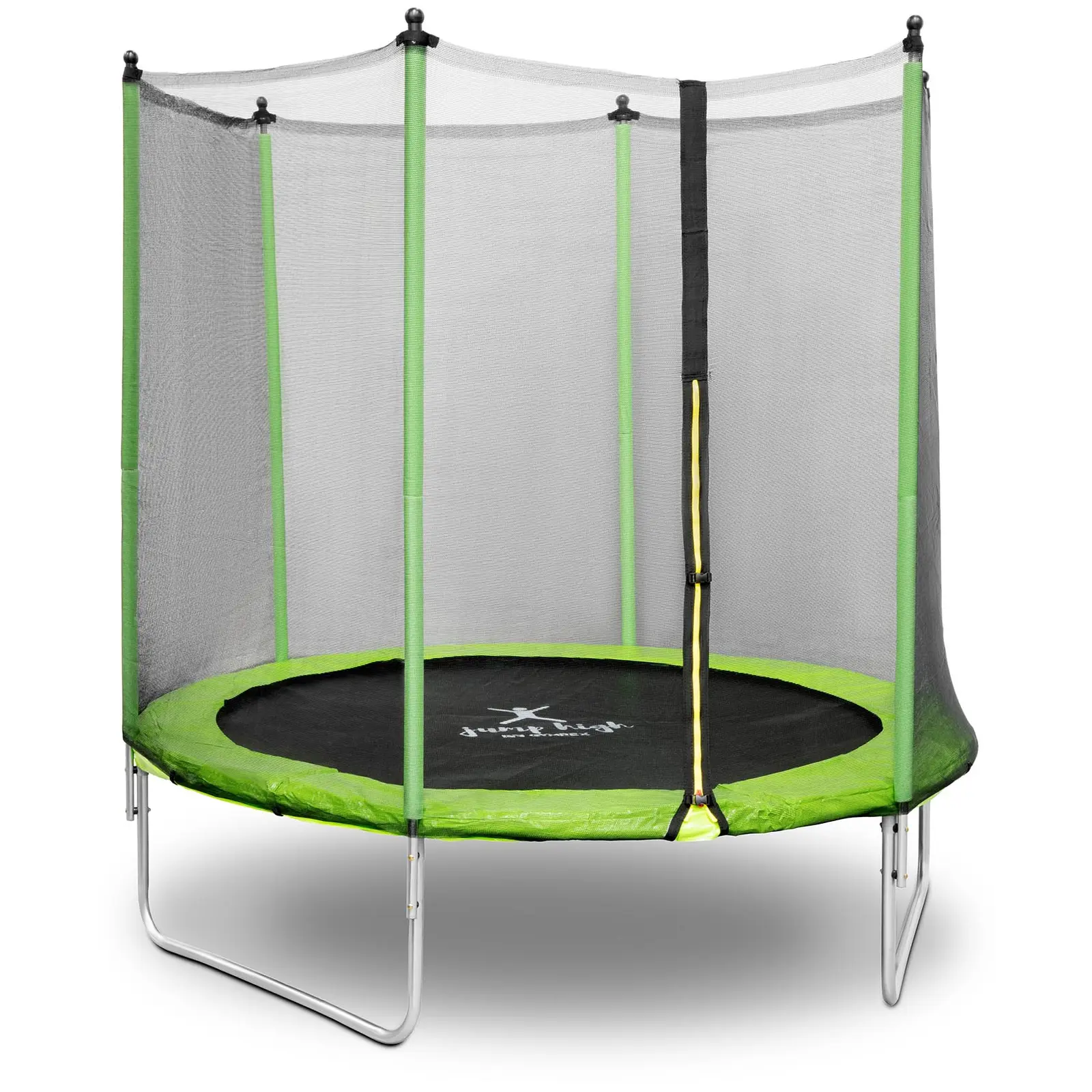 Trampoline - Ø 244 x 180 cm - 80 kg - nett - svart/grønn