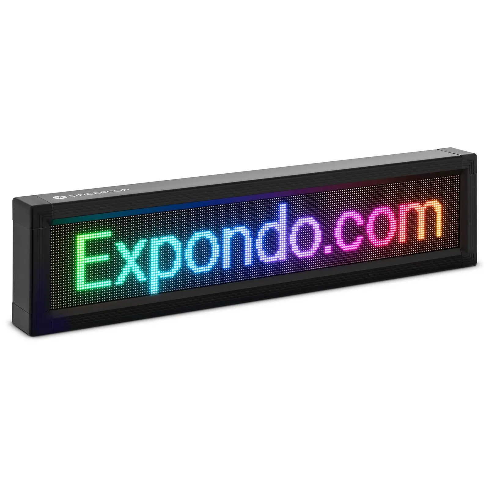 LED Display Board - 192 x 32 coloured LEDs - 67 x 19 cm - programmable via iOS & Android
