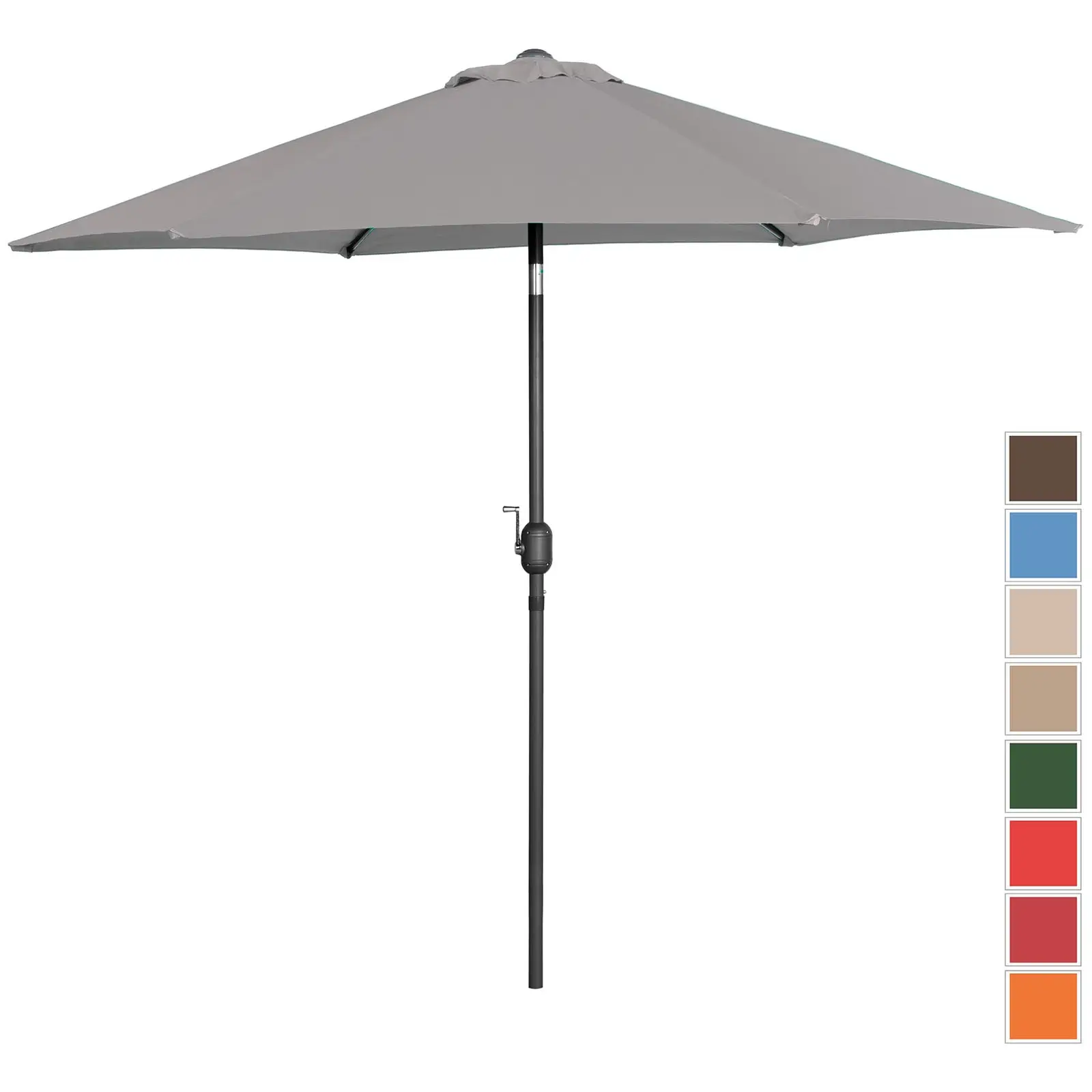 Factory second Large Outdoor Umbrella - dark grey - hexagonal - Ø 300 cm - tiltable