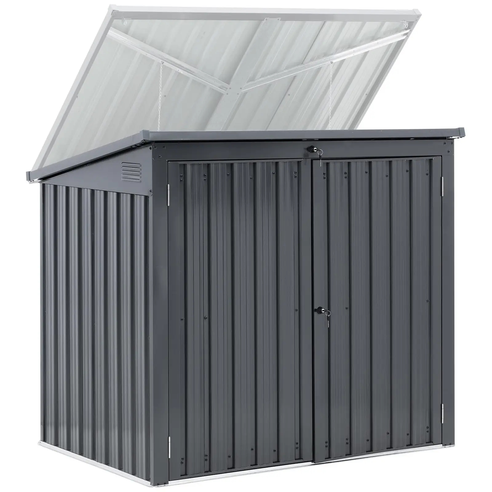 Metal dustbin box - 2 bins (240 L) - lockable