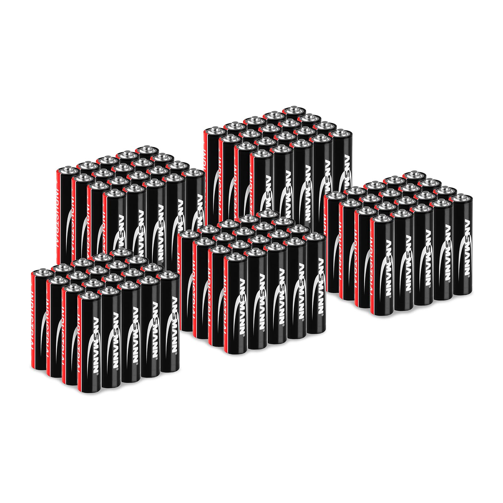 Value Pack of 100 x Micro AAA LR03 - Ansmann INDUSTRIAL Alkaline Batteries - 1.5 V