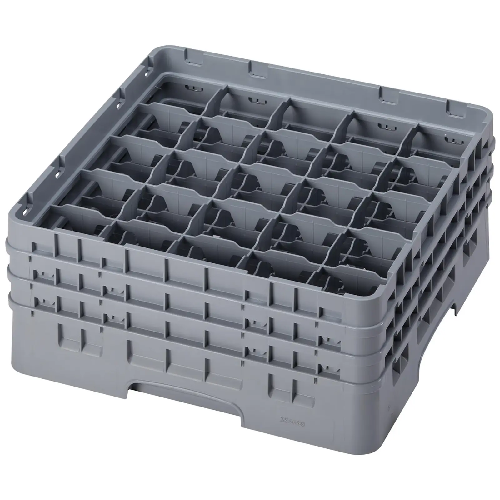 Glass Rack - 25 compartments - 50 x 50 x 18,4 cm - glass height: 15,5 cm