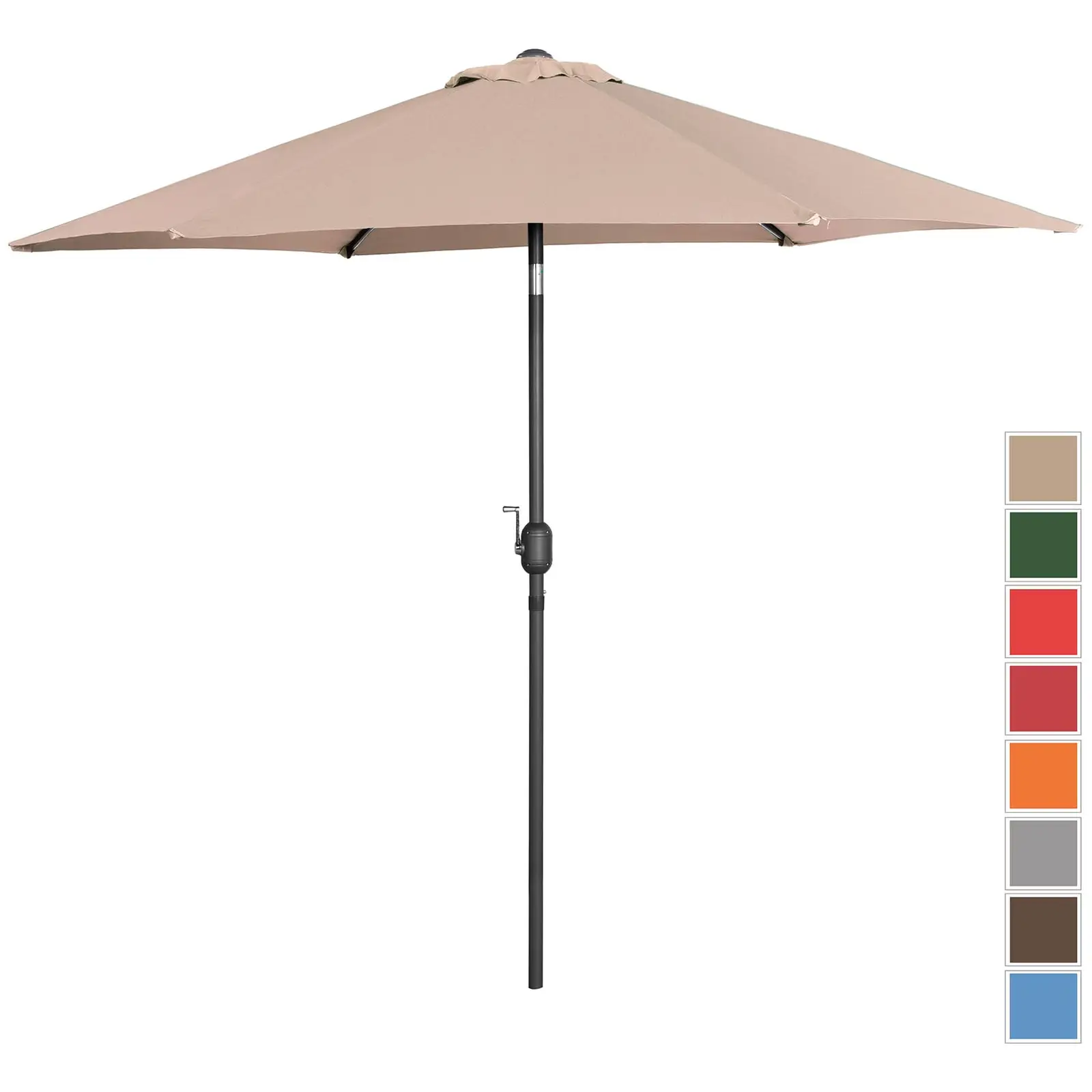 Large Garden umbrella - cream - hexagonal - Ø 270 cm - tiltable