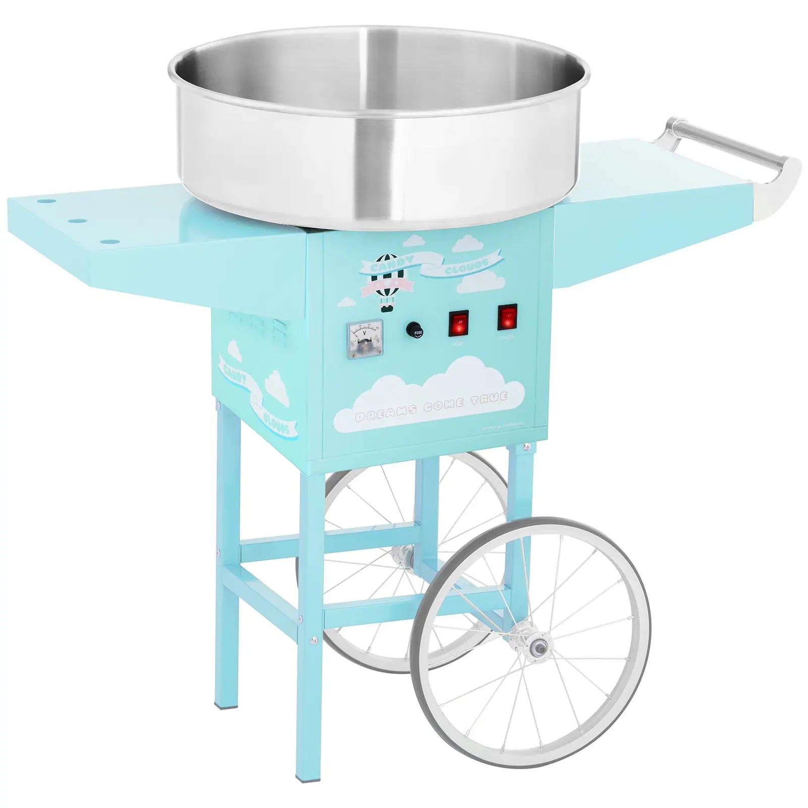 Commercial Candy Floss Machine - 52 cm - 1,200 W - Turquoise