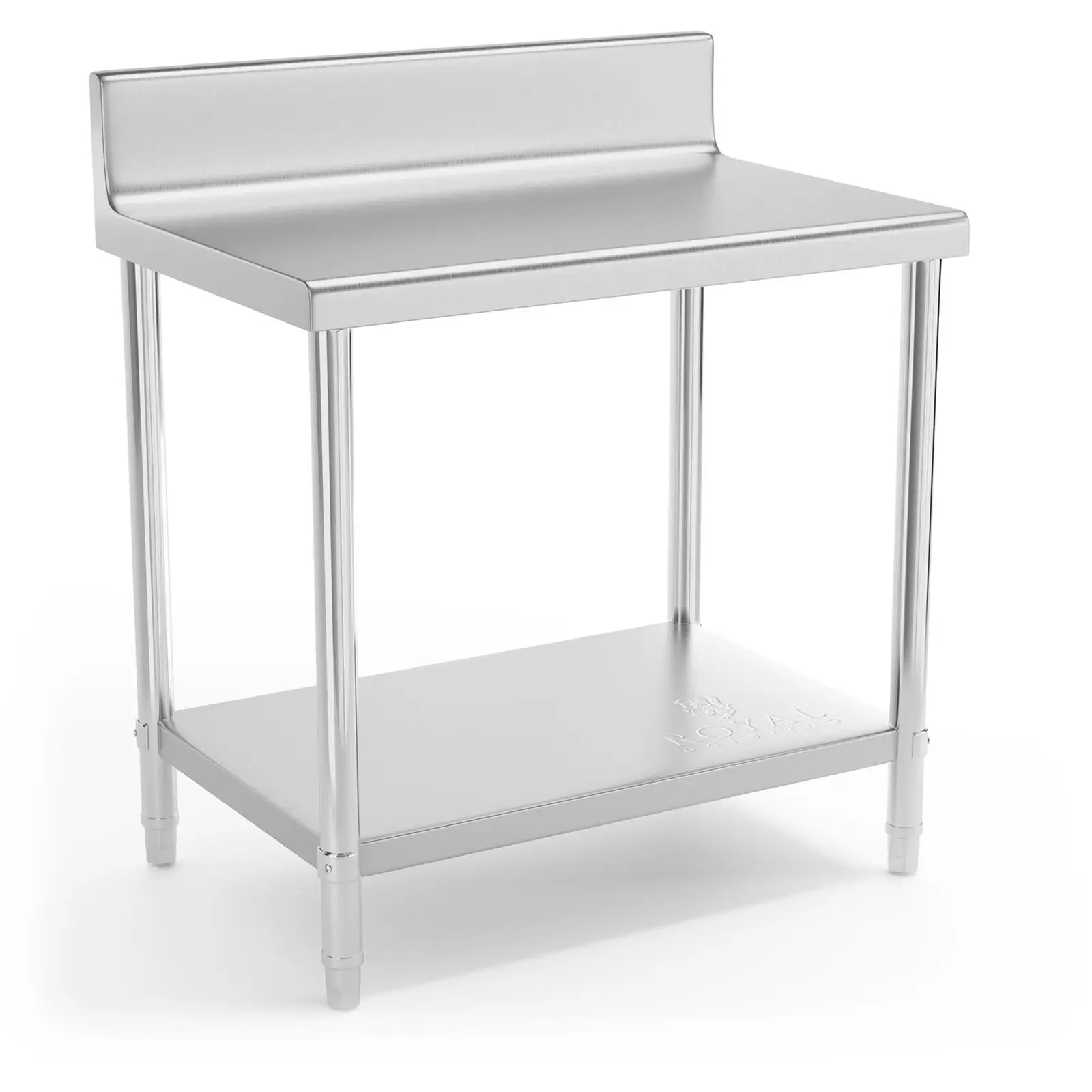 Stainless Steel Work Table - 90 x 60 cm - upstand - 210 kg load capacity