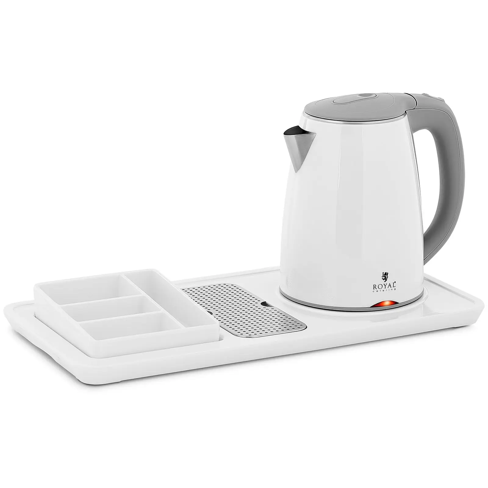 Professional Hotel Kettle - white - 1.2 L - 1800 W - with coffee and tea station