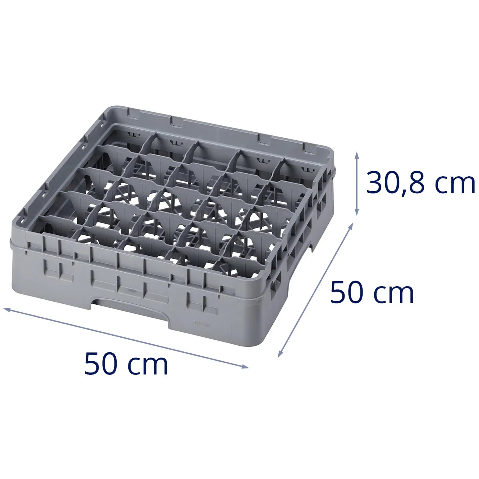 Glass Rack - 20 compartments - 50 x 50 x 30,8 cm - glass height: 25,7 cm