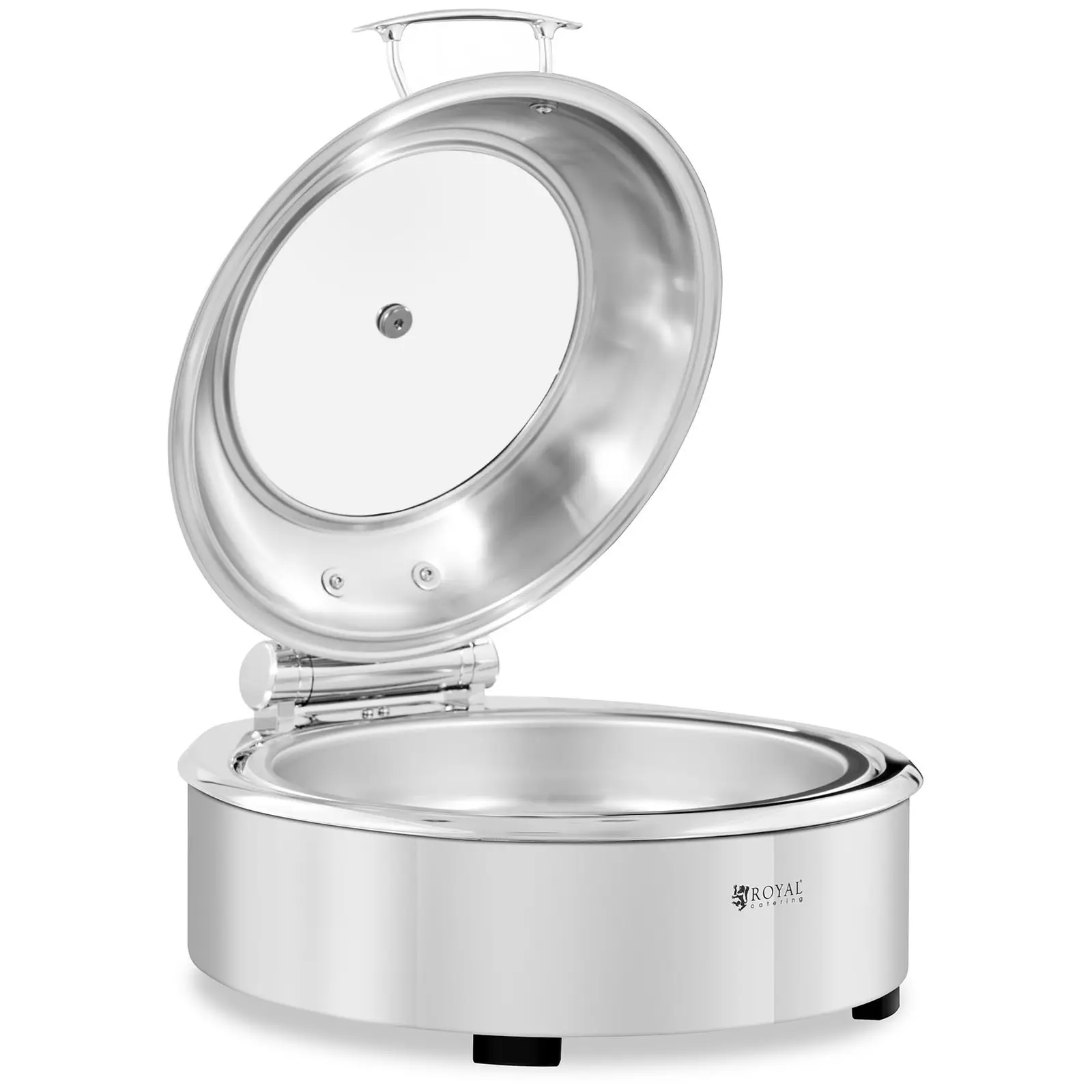 B-varer Chafing Dish - rund med visningsvindu - Royal Catering - 5.5 L - N/A brenncelle