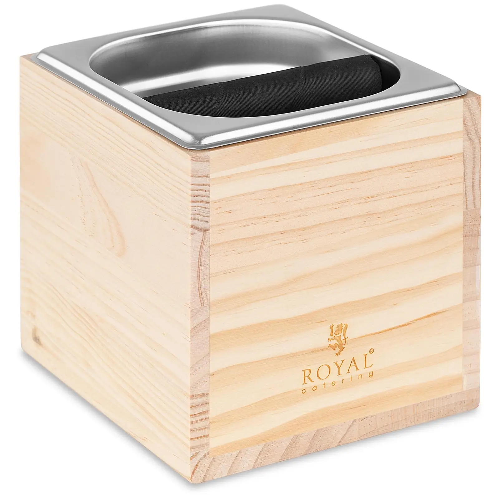 Coffee Knock Box - GN 1/6 - 2200 ml - with knock bar and wood facing