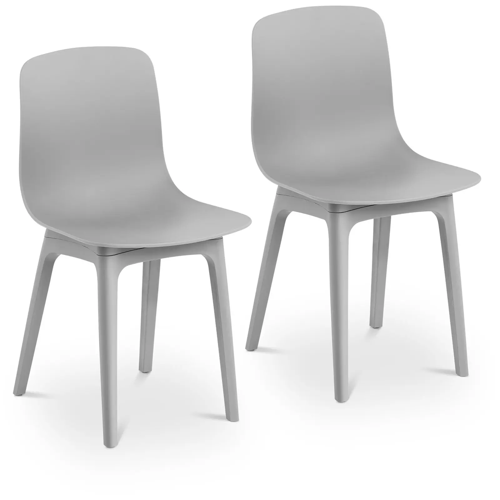 Factory second Chair - set of 2 - up to 150 kg - seat 44 x 41 cm - grey