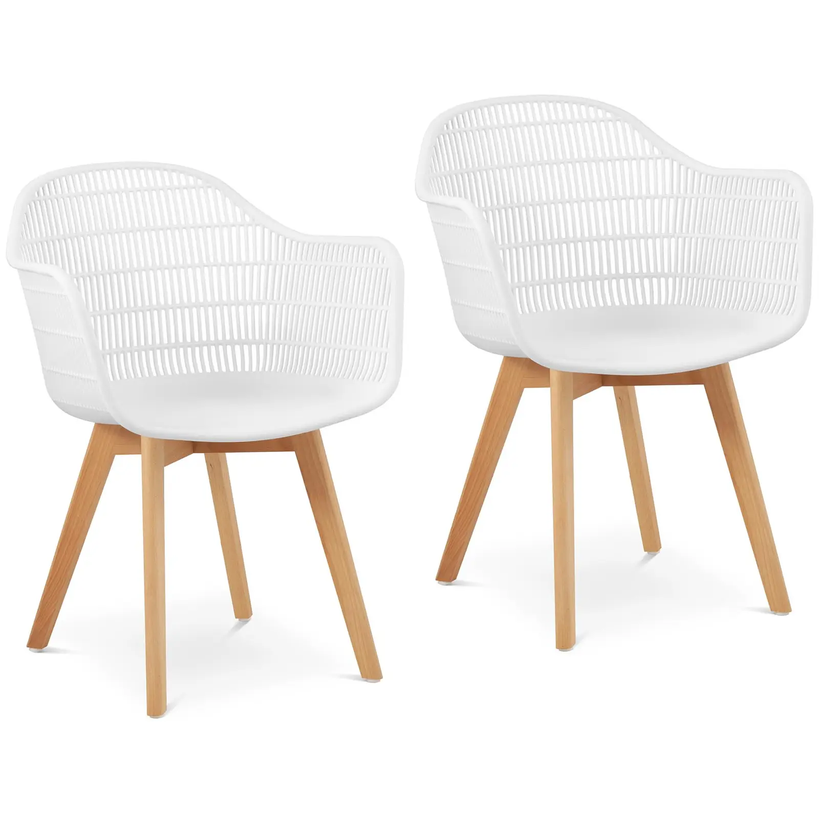 Factory second Chair - set of 2 - up to 150 kg - seat area  490x450x450 mm - White