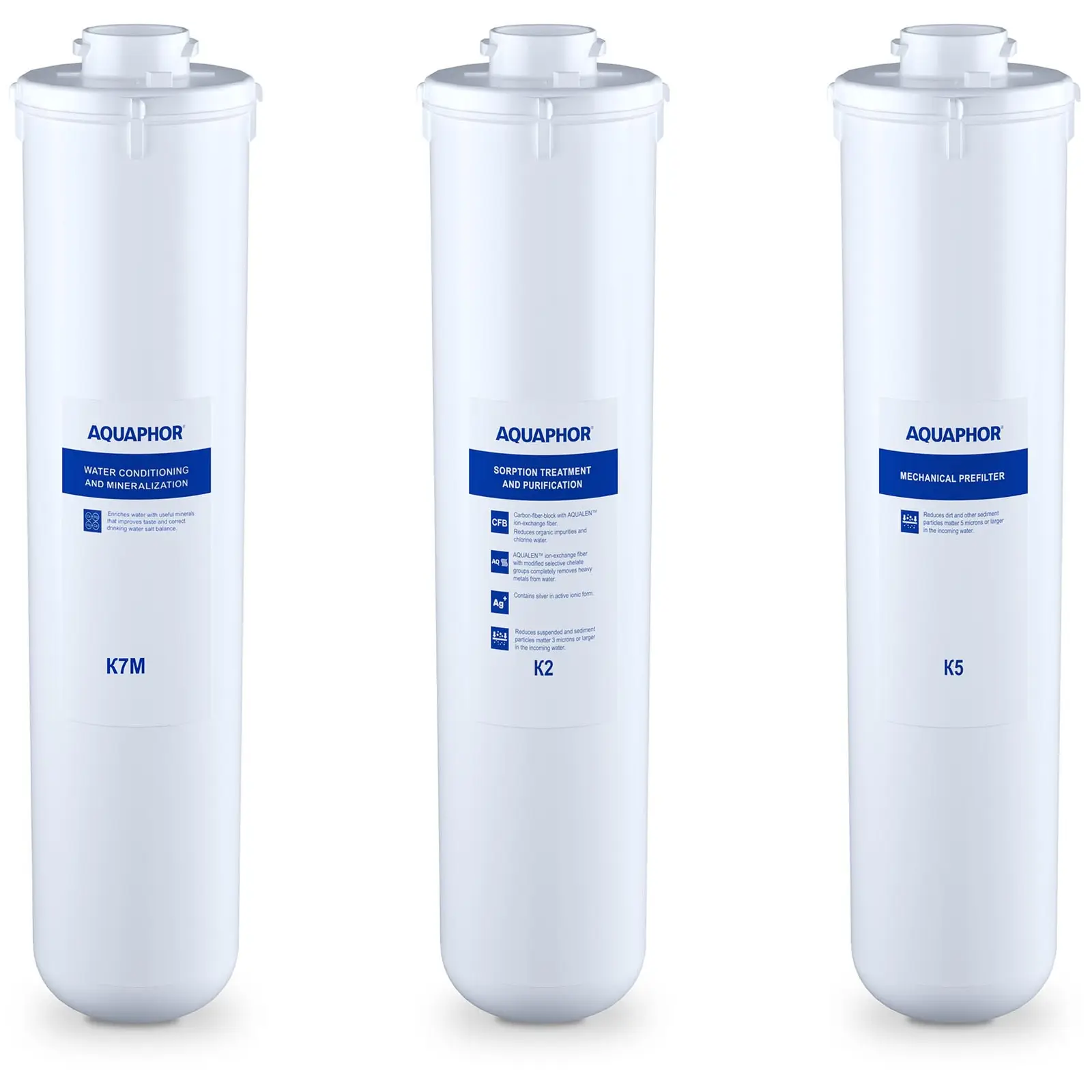 Aquaphor Reverse Osmosis Water Filter - replacement filter set K2 + K5 + K7M